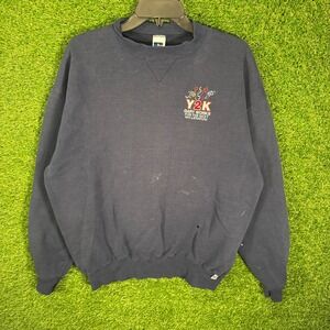 Russell Athletic distressed Gary Works For The Next Millennium Sweatshirt VTG XL